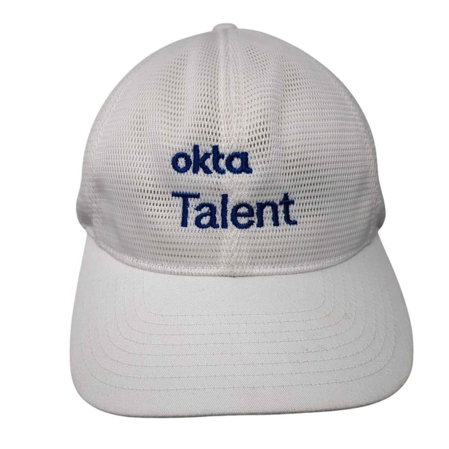 Okta Talent Snapback Trucker Hat White One Size Adjustable The Classics Yupoong