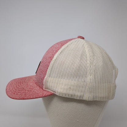 Idaho Leather Patch Snapback Trucker Hat Red M/L Mesh Back Richardson