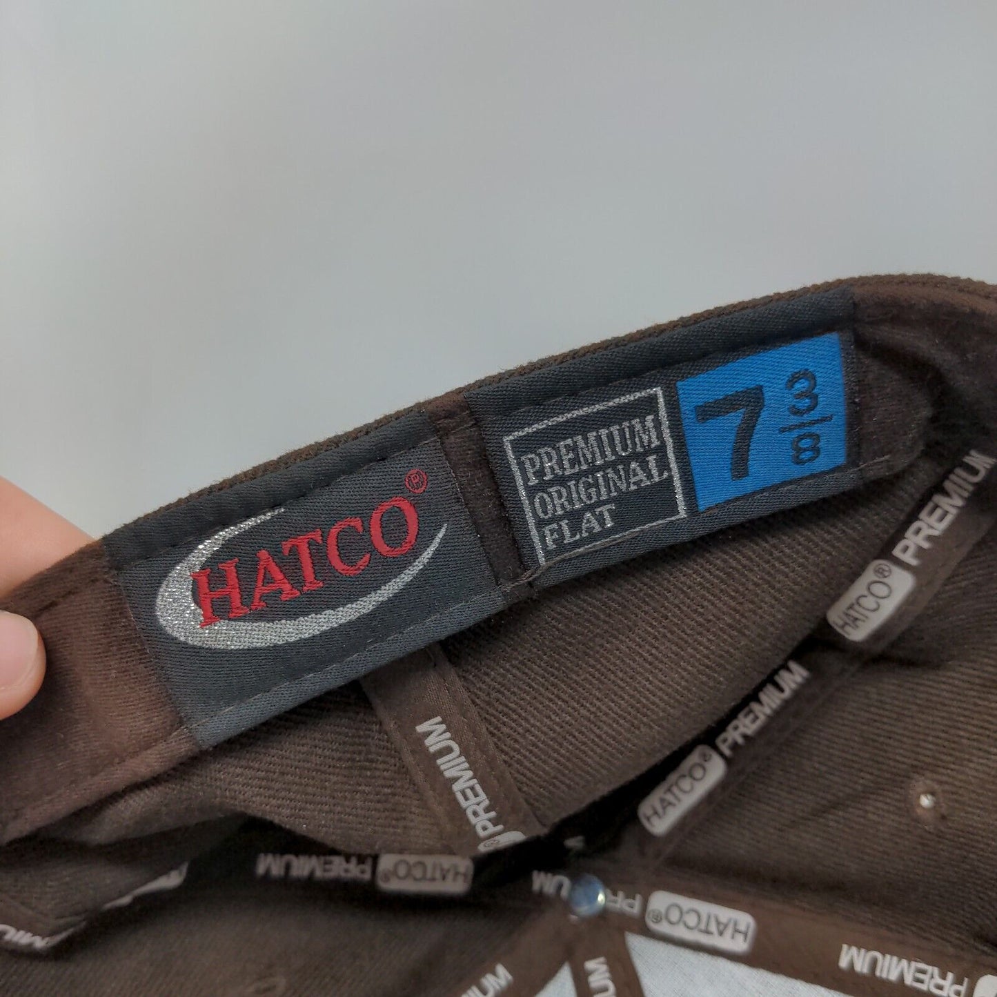 Hatco Fitted Hat Brown Size 7 3/8 Premium Original Flat Vented Holes Blank