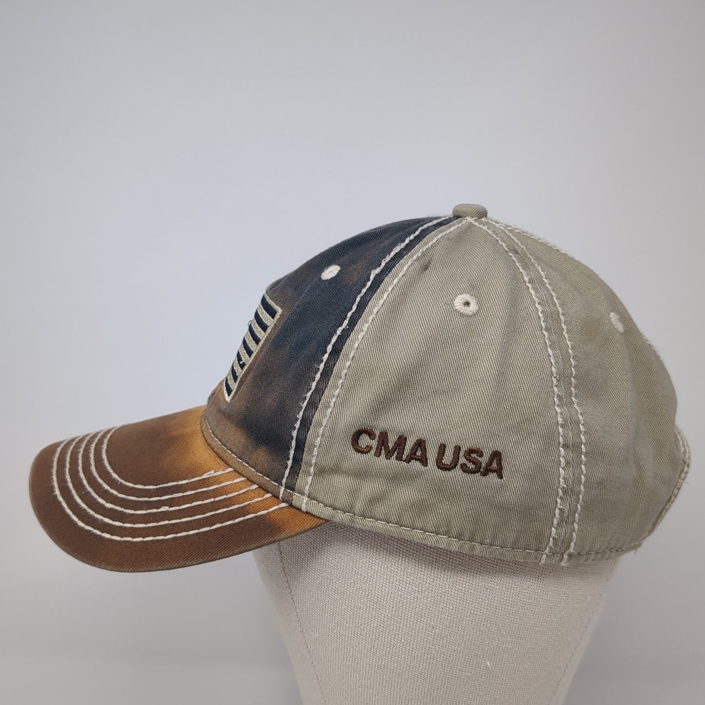 USA Flag Strapback Hat Multicolor One Size Adjustable Outdoor Cap