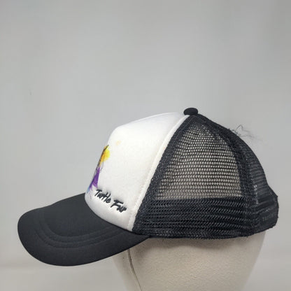 Turtle Fur Snapback Mesh Back Trucker Hat Black One Size Colorblock