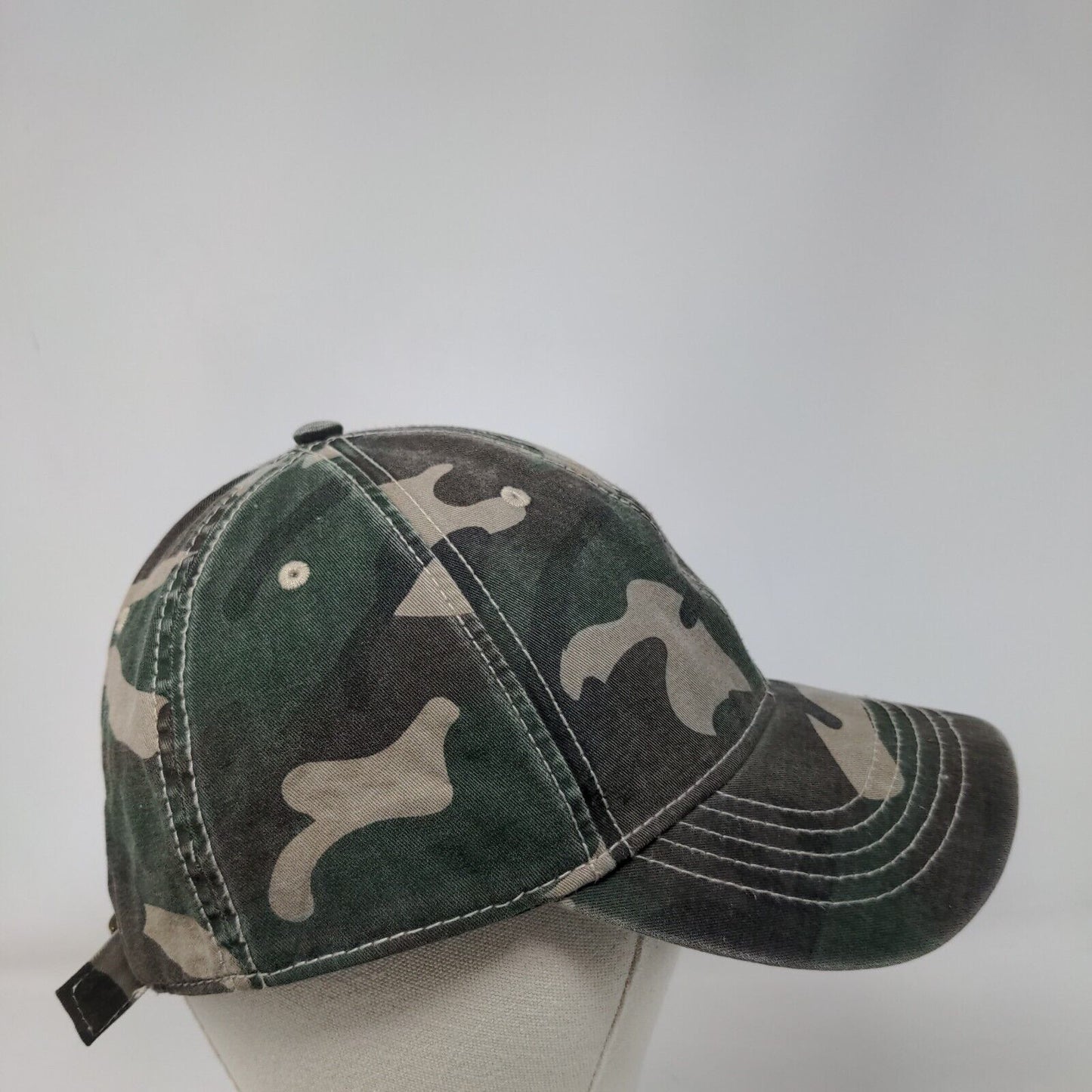Unbranded Slideback Hat Fatigue Camo OSFM Adjustable 6 Panel Blank