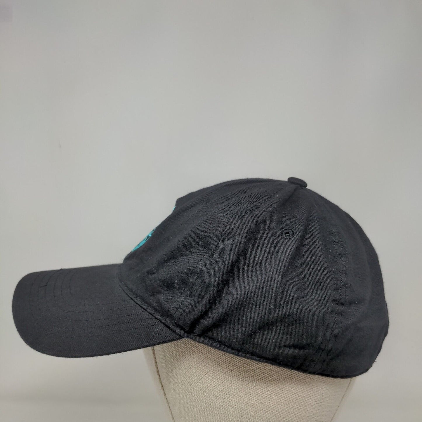 PRG Monogram Slideback Hat Black One Size Adjustable Embroidered Vented Holes