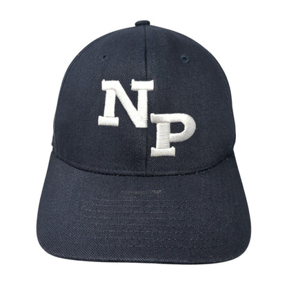 NP Fitted Hat Blue S/M Flexfit Embroidered Vented Holes 6 Panel Richardson