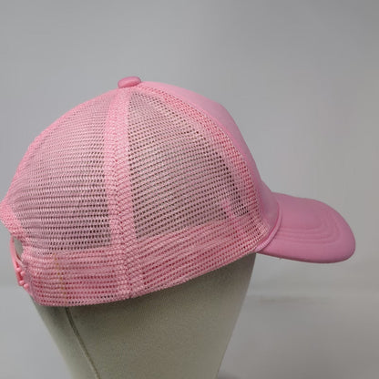 Pink Trucker Hat One Size Day Drinking Graphic Mesh Snapback Foam Crown Cap