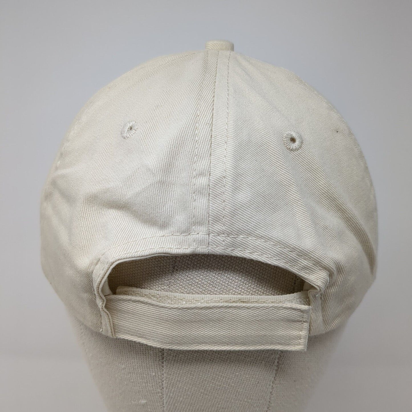 Winged Strapback Hat Tan One Size Adjustable Embroidered Port & Company