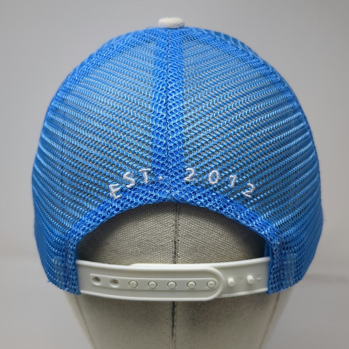 The Spindle Trucker Hat Blue One Size Snapback Enjoy Ride Bicycle Mesh Patch