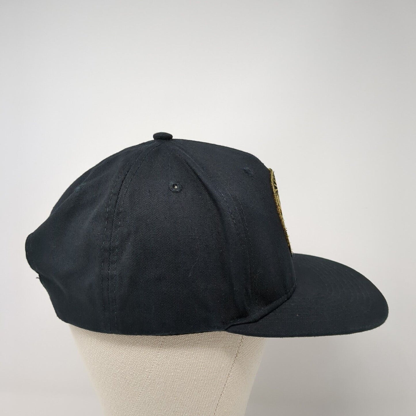 Jagermeister Snapback Hat Black One Size Adjustable Embroidered 6 Panel