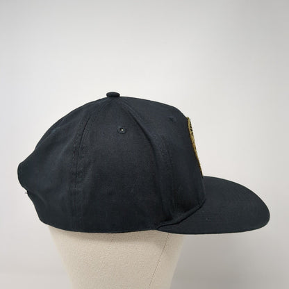 Jagermeister Snapback Hat Black One Size Adjustable Embroidered 6 Panel