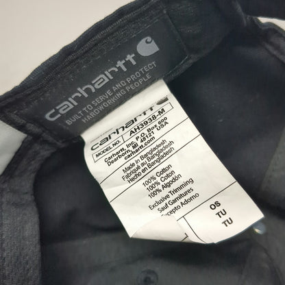 Carhartt Baseball Cap Black One Size Amalgamated Sugar Strapback Cotton Work Hat