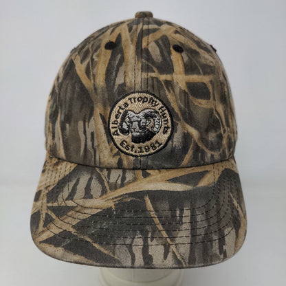 Alberta Trophy Hunts Men's Strapback Camo Hat Embroidered Logo