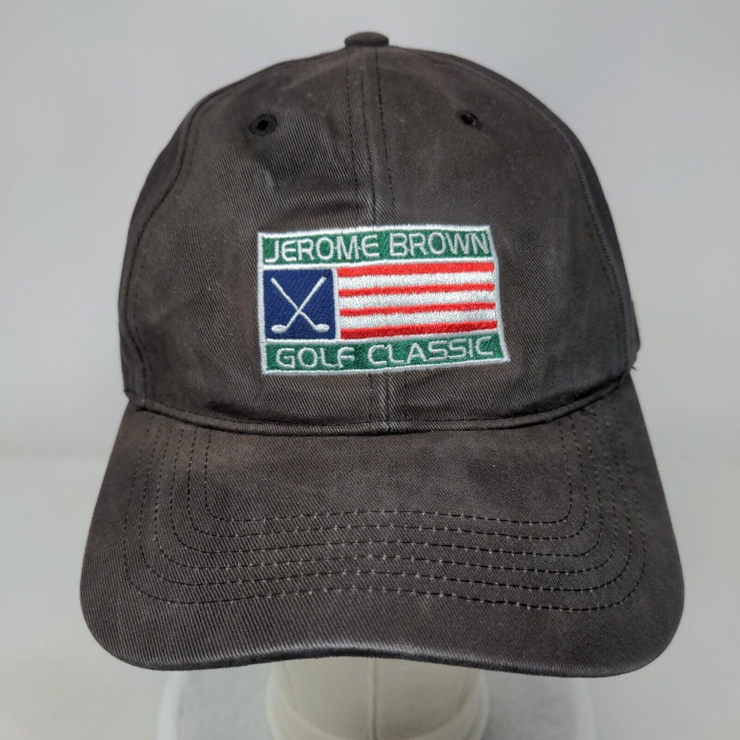 Jerome Brown Golf Classic Flag Strapback Hat Black One Size Richardson