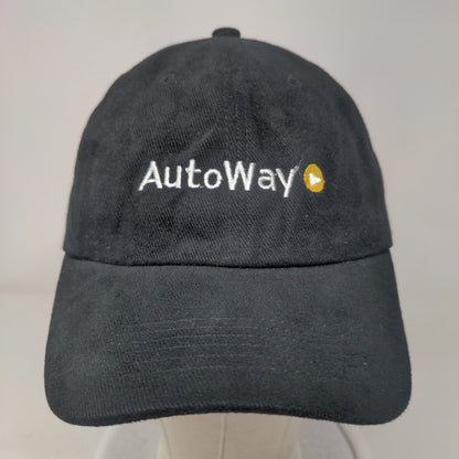 AutoWay Slideback Hat Black One Size Embroidered 6 Panel Att Headwear