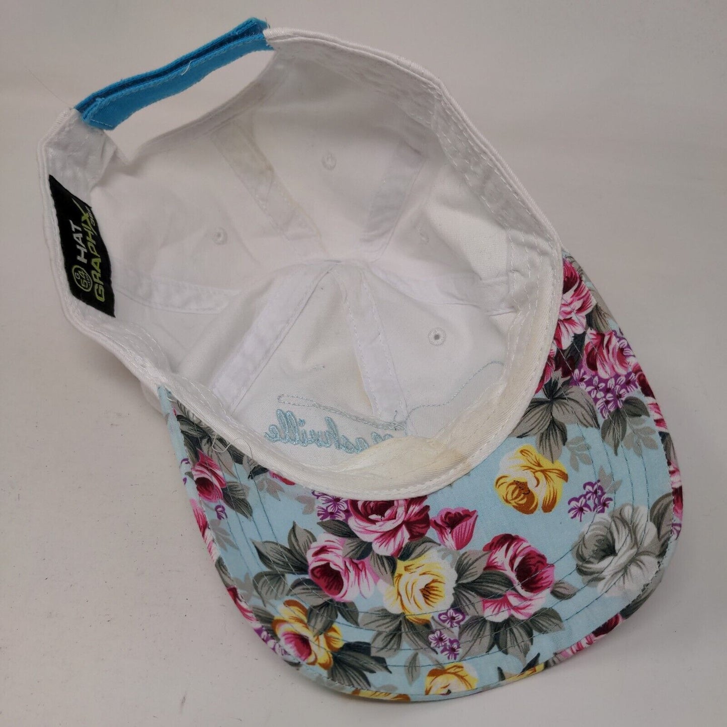 Nashville Floral Guitar Strapback Hat Multi One Size Embroidered Adjustable