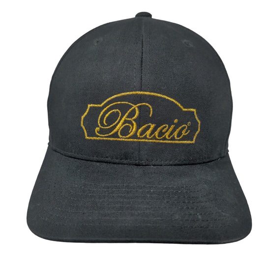 Bacio Men's Fitted Hat Black Size L/XL Embroidered Logo Cotton Blend