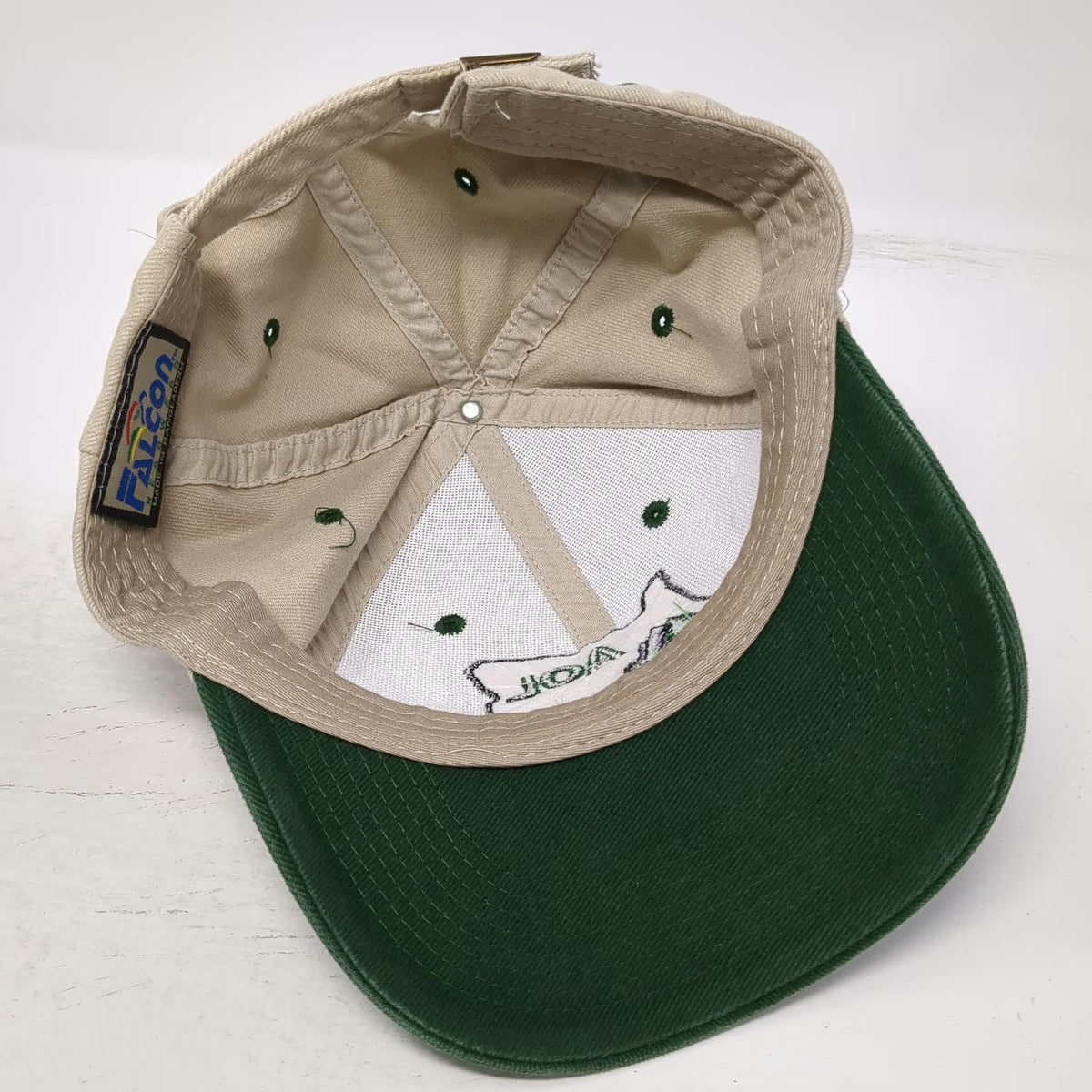 Falcon Headwear Baseball Cap Beige Green One Size Associated Oregon Loggers Hat