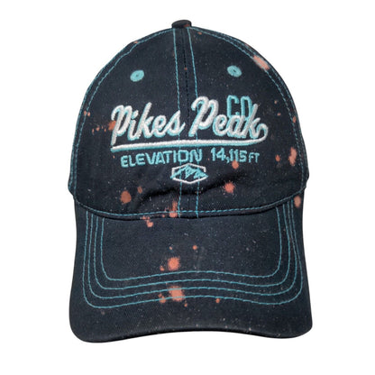 Pikes Peak Elevation 14,115 FT Slideback Hat Blue Embroidered 6 Panel