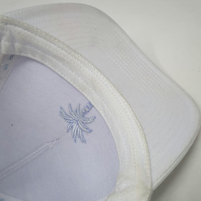 Waggle Trucker Hat White One Size Palm Tree Perforated Performance Snapback