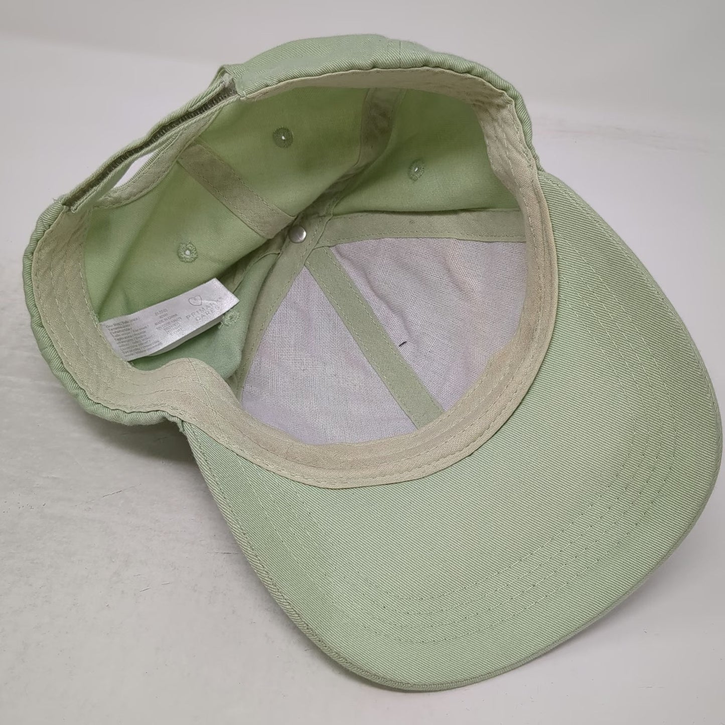Primark Baseball Cap Green One Size Strapback Blank Solid Adjustable Curved Hat