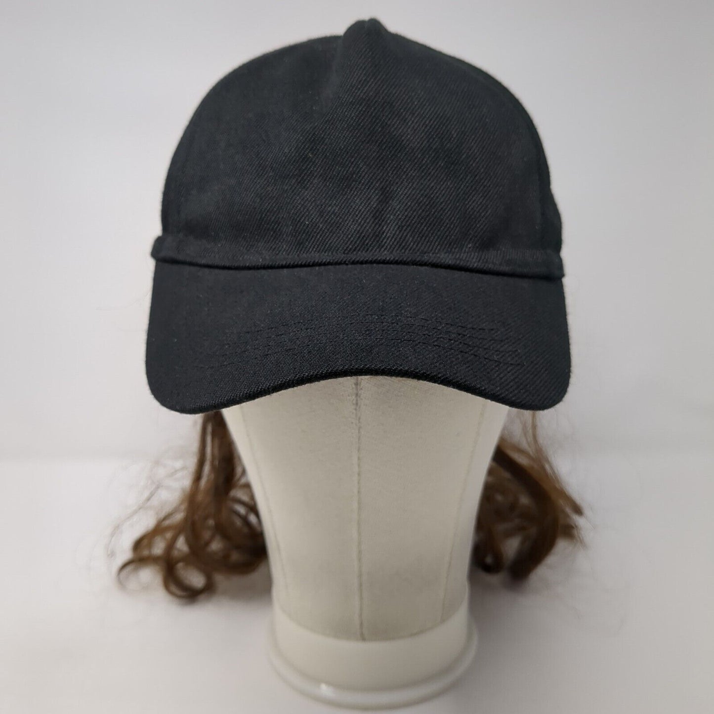 Unbranded Snapback Curly Wig Hat Black One Size Adjustable Lightweight Blank