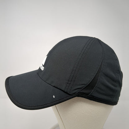 Adidas Strapback Hat Black One Size Adjustable 3 Stripes Logo Outdoor