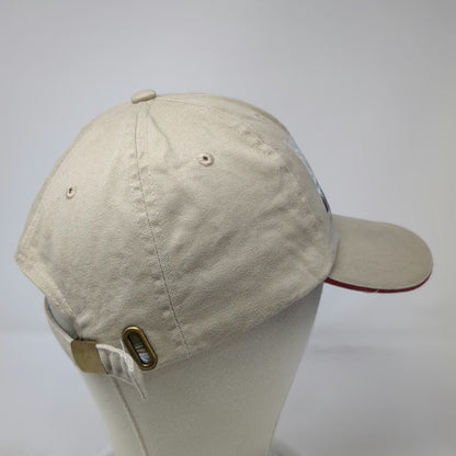 Baseball Cap Beige One Size Eagle American Flag Sandwich Brim Slideback USA Hat