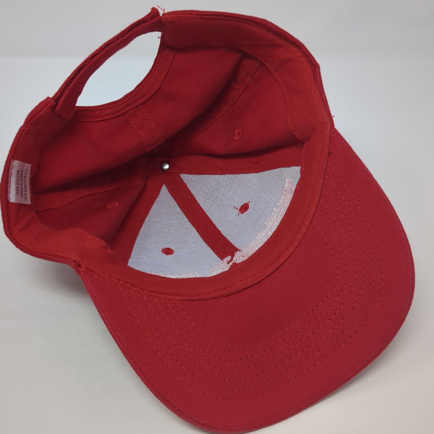 North Kansas City Hospital Strapback Hat Red One Size Solid Adjustable