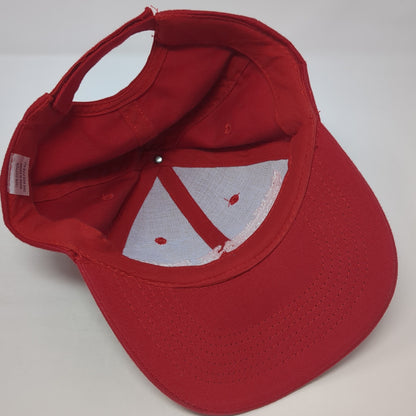 North Kansas City Hospital Strapback Hat Red One Size Solid Adjustable