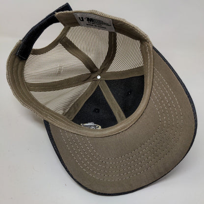 Panera Bread Men's Strapback Mesh Back Hat Blue Tan Adjustable Employee