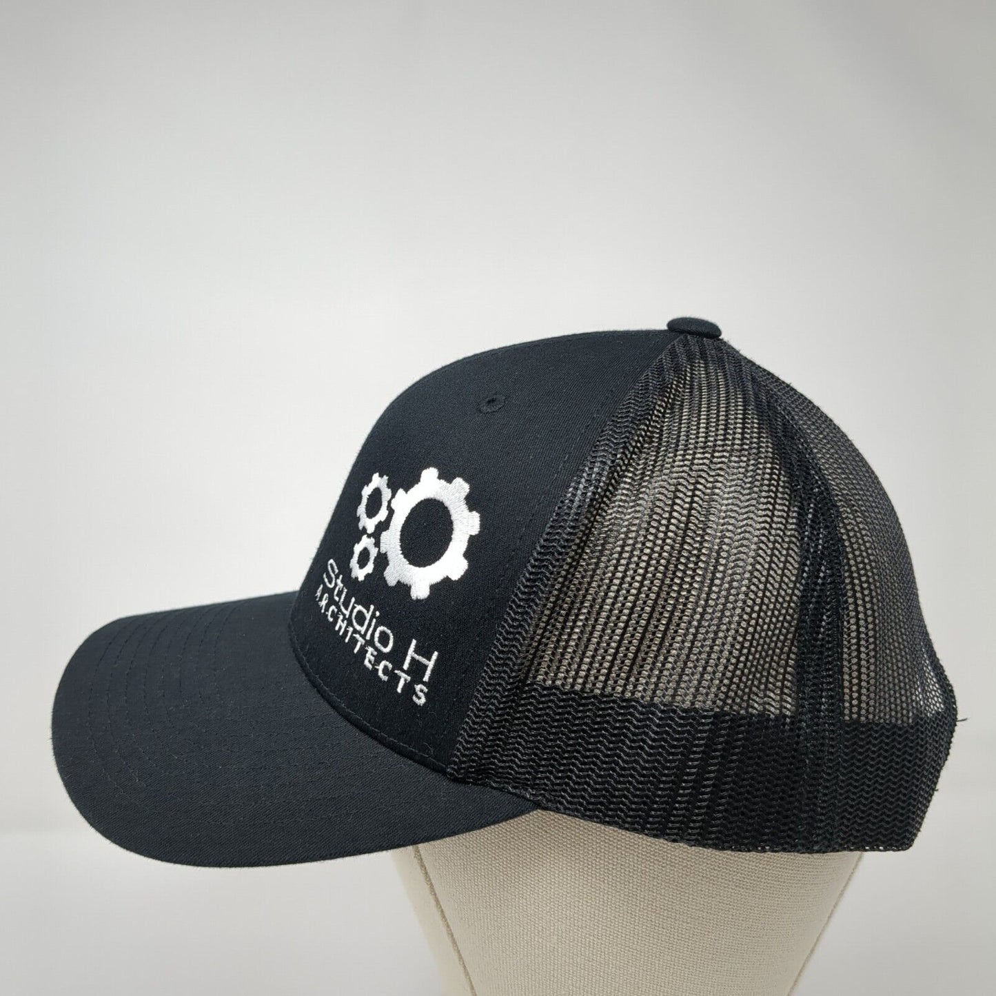 Studio H Architects Snapback Trucker Hat Black One Size Mesh Back Yupoong