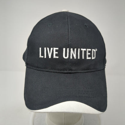 Live United Strapback Baseball Cap Black OS Adjustable Embroidered Hit Wear