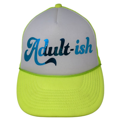 Adult-ish Snapback Mesh Back Trucker Hat Green One Size Salt Creek