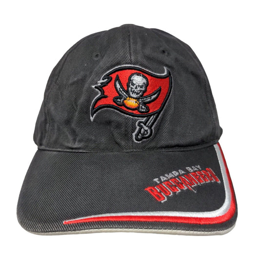 NFL Team Apparel Men's Strapback Hat Gray Size OS Tampa Bay Buccaneers Logo