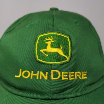 John Deere Men's Snapback Hat Green OSFA Embroidered Retro Logo 100% Cotton