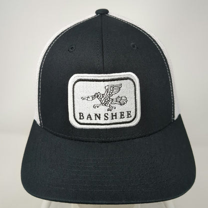 Yupoong Trucker Hat Black White One Size Mesh Back Banshee Bird Graphic Patch