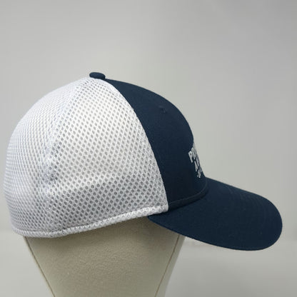 New Era 39THIRTY Blue White M Mesh Back Prime Time Auctions Baseball Cap Hat