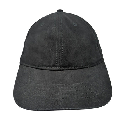 Unbranded Slideback Hat Black One Size Adjustable Vented Holes 6 Panel Blank