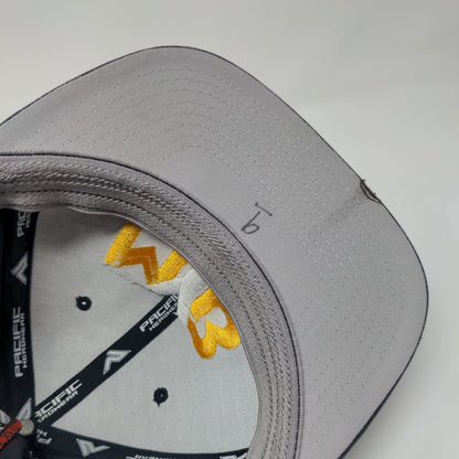MYB Fitted Hat Blue L/XL Embroidered 6 Panel Pro Model Pacific Headwear