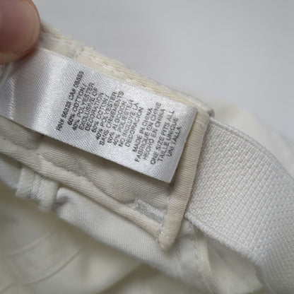Nike Baseball Cap White One Size Golf Swoosh Hat Elastic Back Cotton Blend