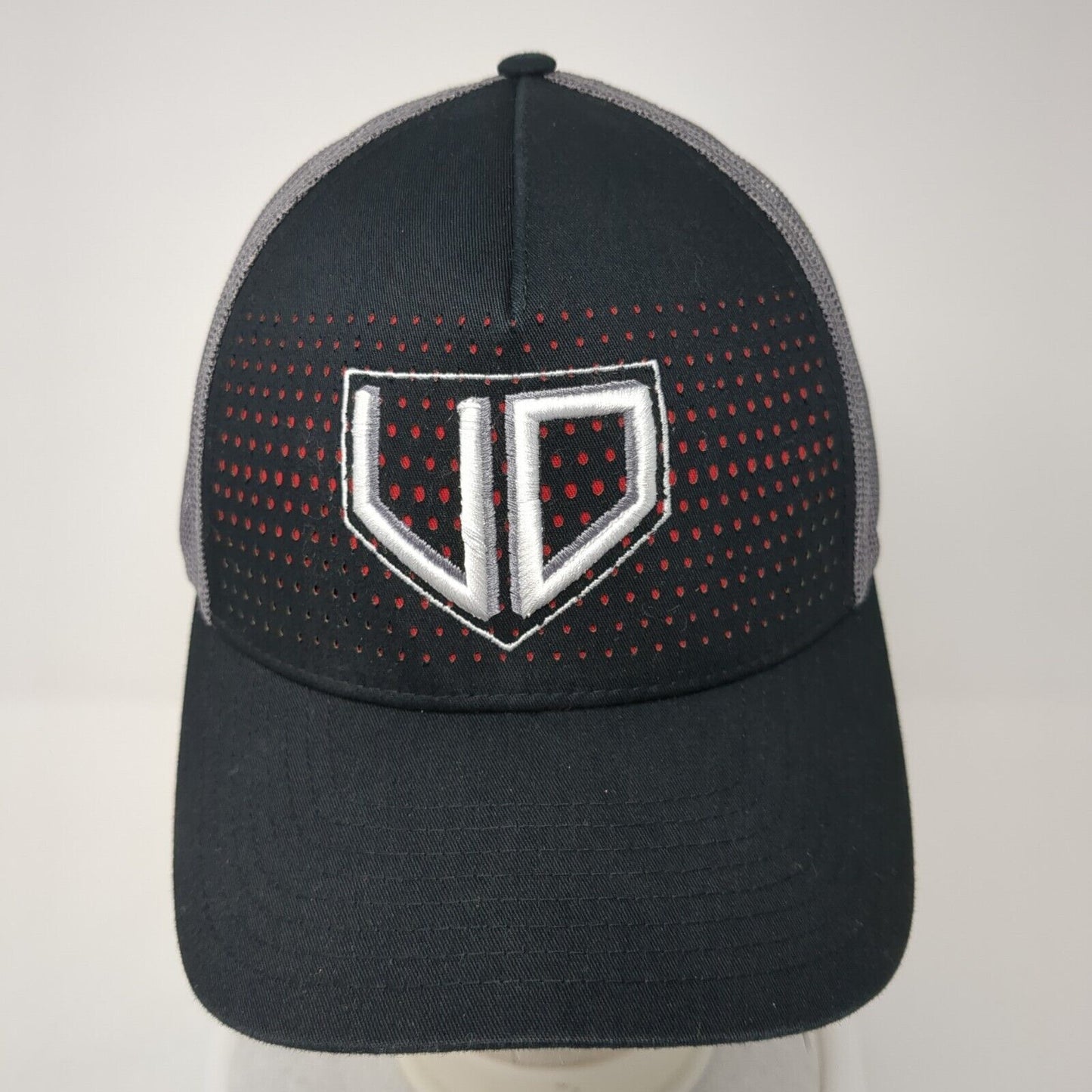 Richardson Mesh Back Trucker Hat Black One Size Embroidered Logo Outdoor