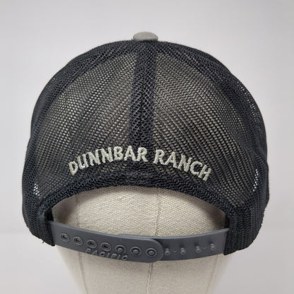 Dunnbar Ranch Snapback Trucker Hat Gray One Size Mesh Back Embroidered