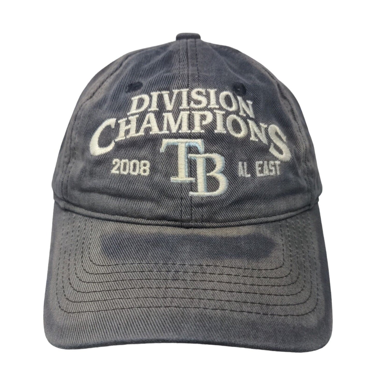 V41 Headwear Men's Strapback Hat Blue OSFM Tampa Bay Rays 2008 Division Champs