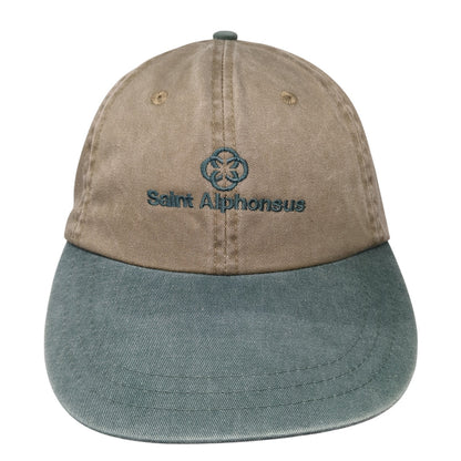 Saint Alphonsus Slideback Hat Multi One Size Colorblock Leather Strap