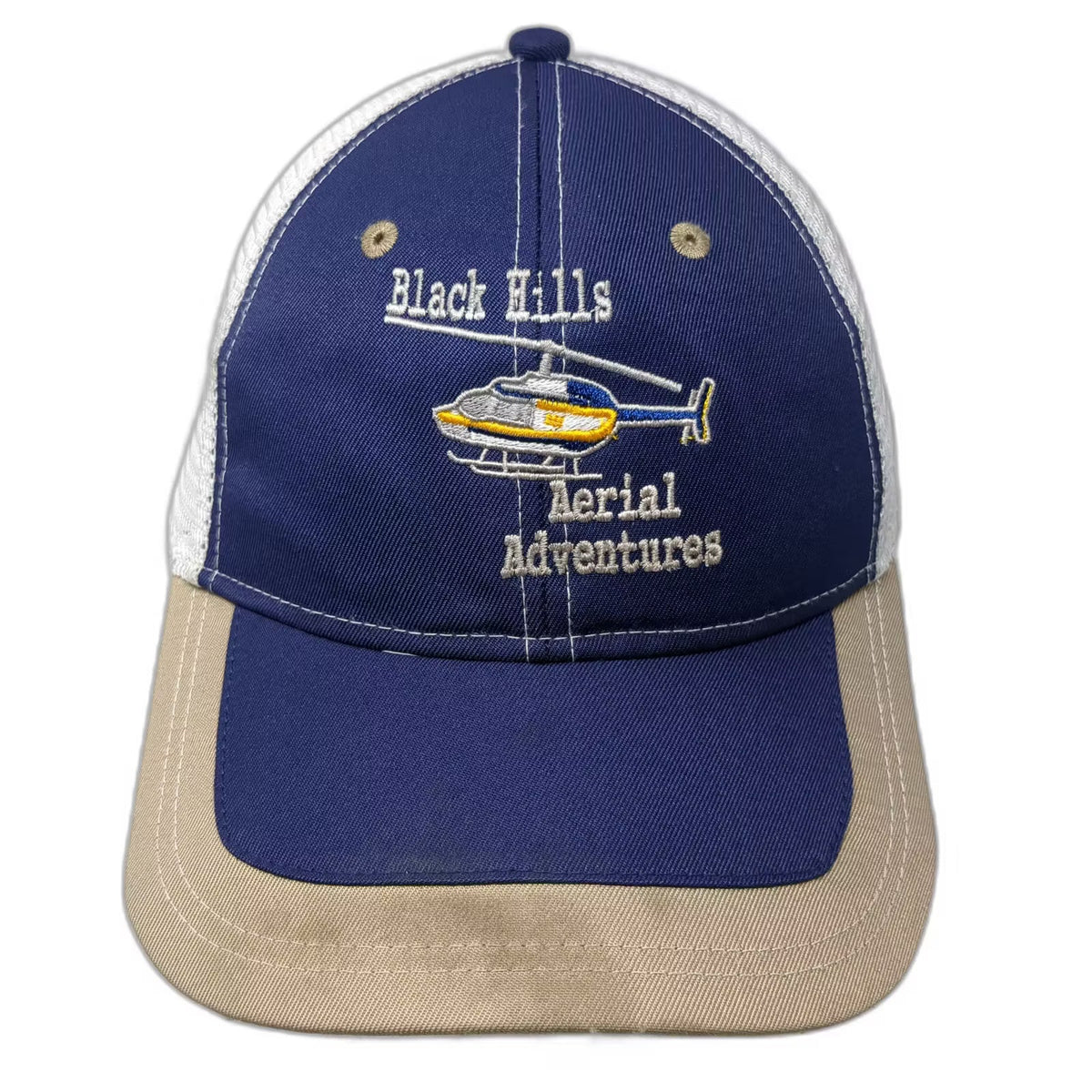 Cap America Black Hills Aerial Adventures Helicopter Baseball Cap Blue One Size
