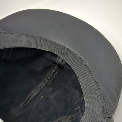 A-1 Headwear Baseball Cap Black Genuine Leather Made in USA Hat Vintage