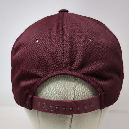 Young An Snapback Hat Red 7 5/8 Yellow 406 Graphic Green Under Brim Polyester