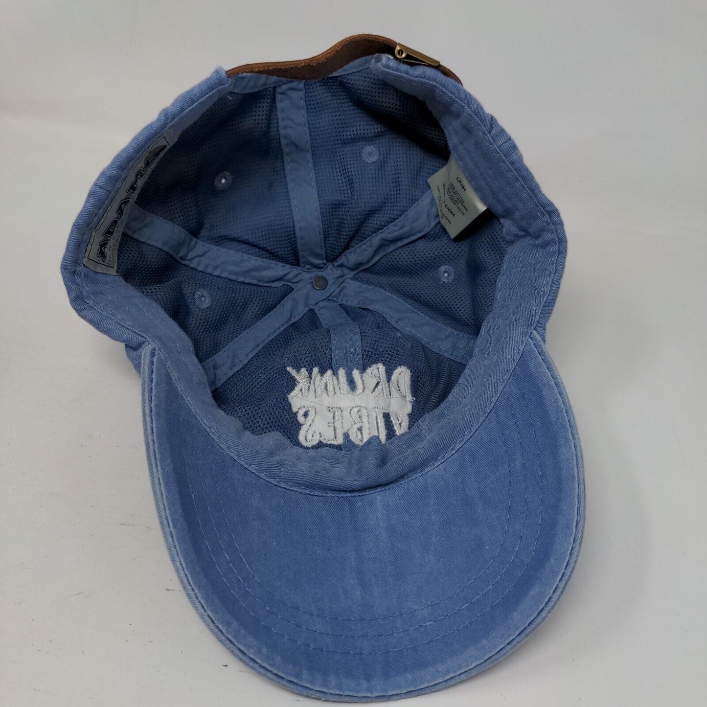 Drunk Vibes Slideback Hat Blue One Size Adjustable Embroidered 6 Panel Adams