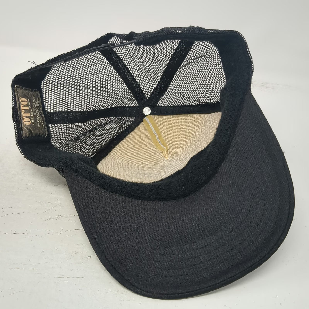 Otto Trucker Hat White Black One Size Hawaii Running Lab Retro Stripes Mesh Back