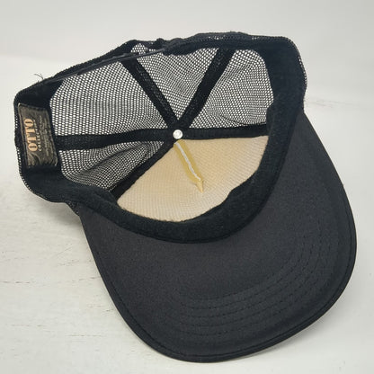 Otto Trucker Hat White Black One Size Hawaii Running Lab Retro Stripes Mesh Back