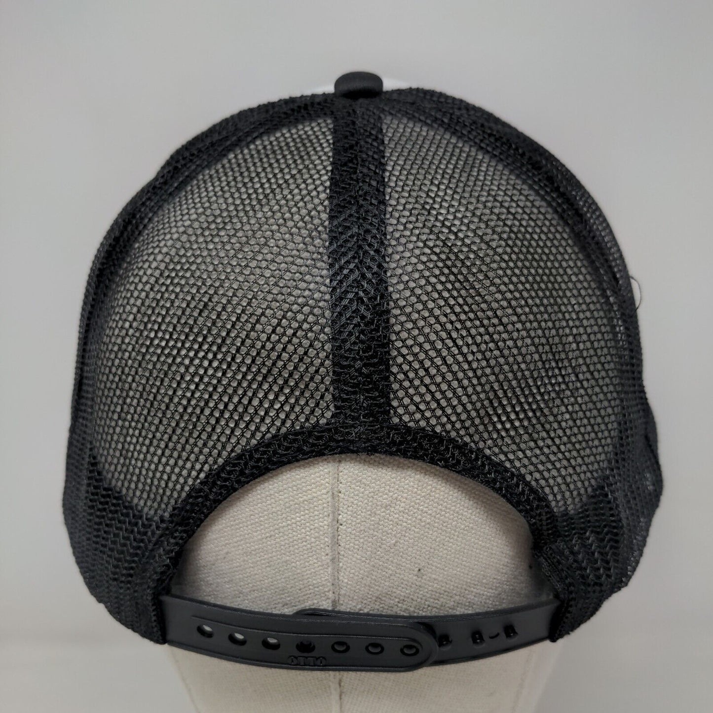 Clegg Snapback Trucker Hat Black OSFM Adjustable Mesh Back Rope Otto Polyester